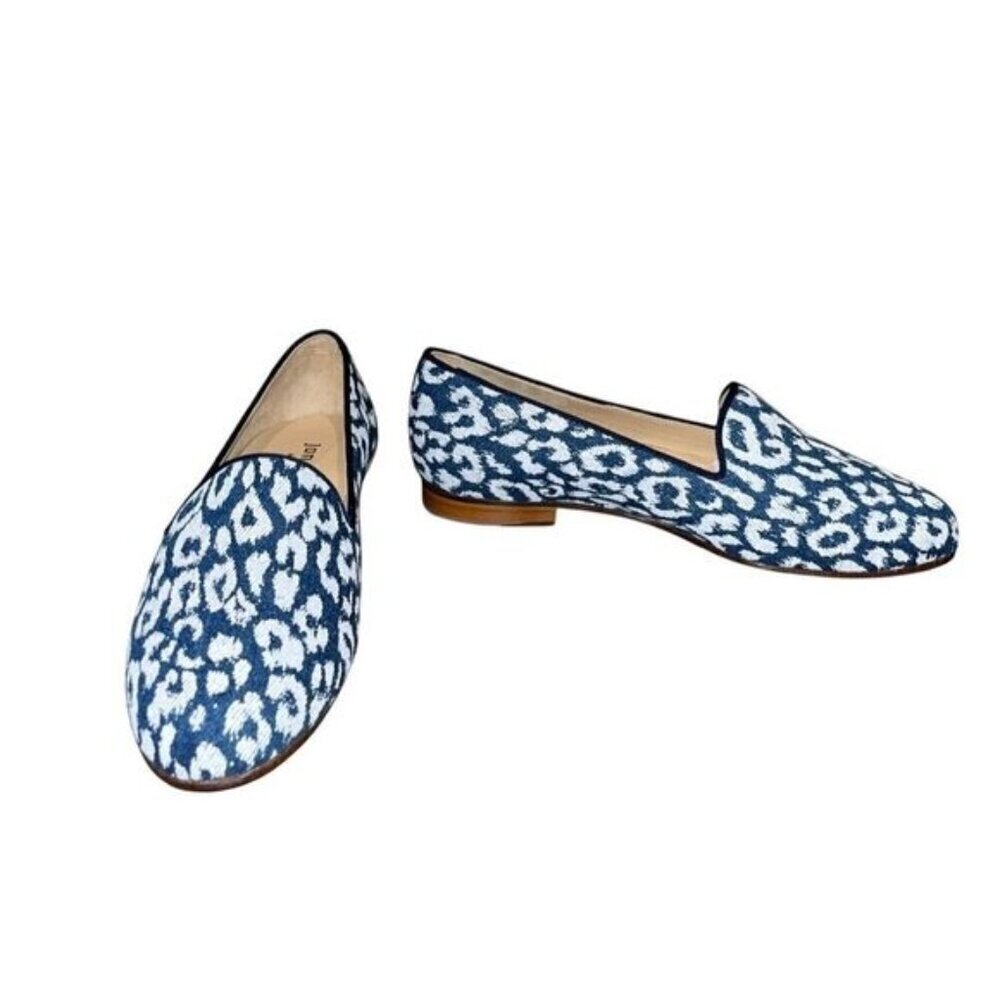 NWT Anthropologie Jon Josef Gatsby  Denim & Leopard Loafers women size 5